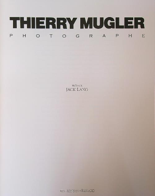 Thierry mugler photographe - copertina