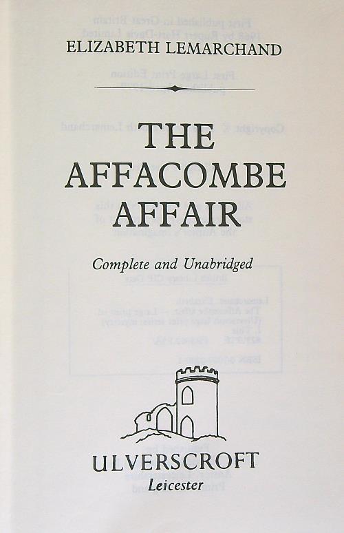 The Affacombe Affair - copertina