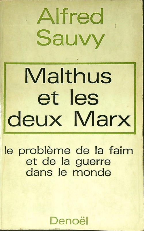 Malthus et les deux Marx - Alfred Sauvy - copertina