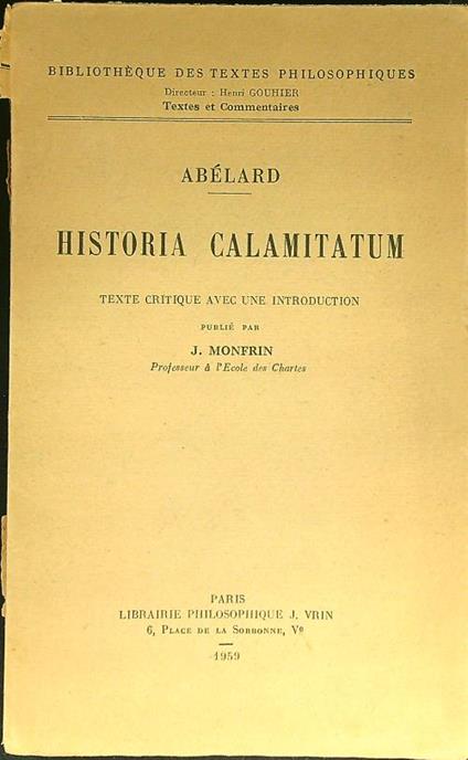 Historia Calamitatum - copertina