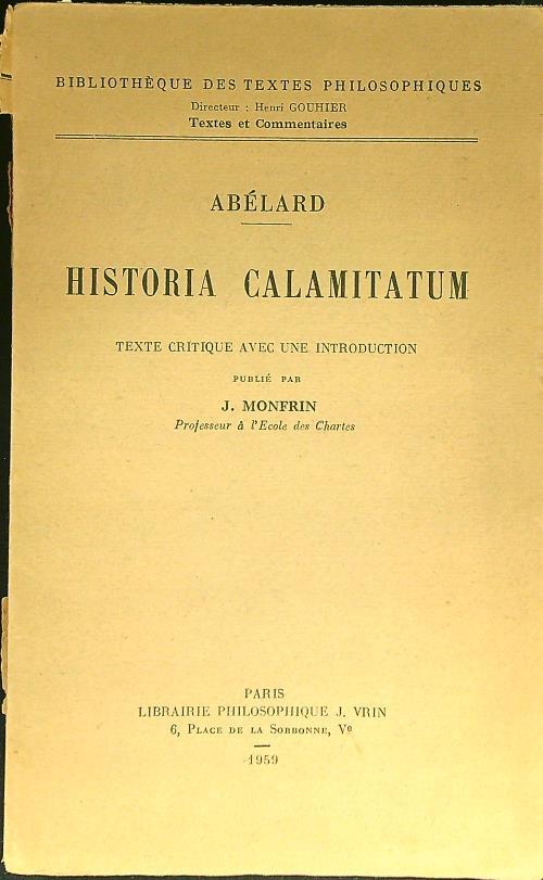 Historia Calamitatum - copertina