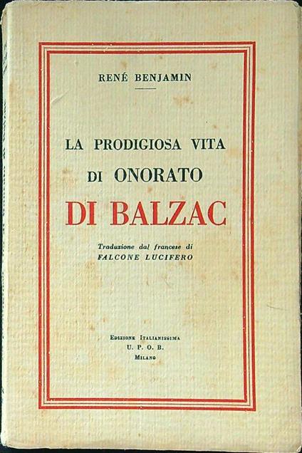 La prodigiosa vita di Onorato di Balzac - Benjamin Renner - copertina