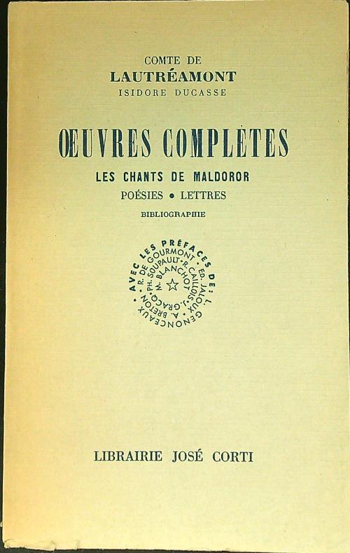 Ouvres completes - copertina