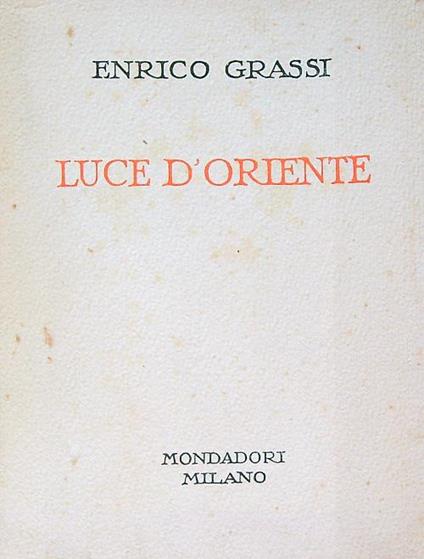 Luce d'Oriente - Enrico Grassi - copertina