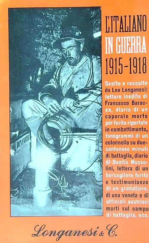 l' italiano in guerra 1915-1918 - copertina