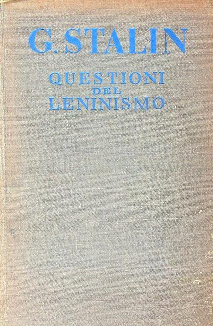 Questioni del Leninismo - copertina