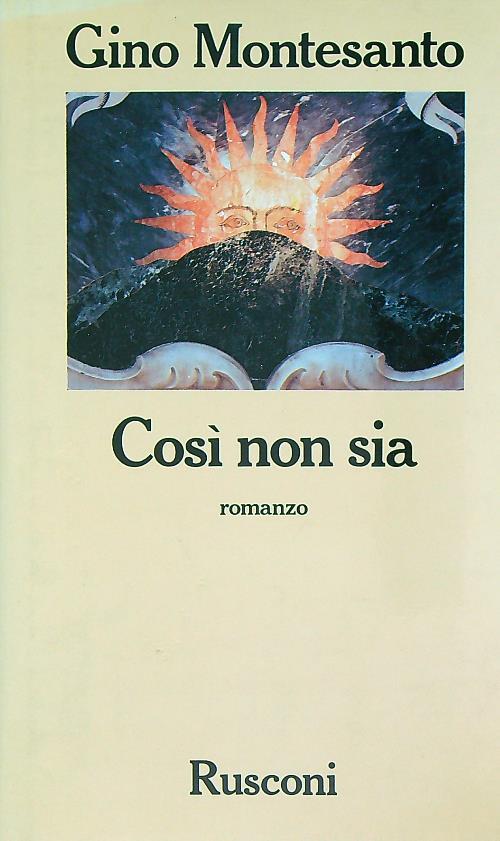 Cosi non sia - Gino Montesanto - copertina