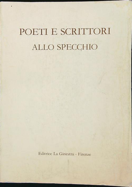 Poeti e scrittori allo specchio - copertina