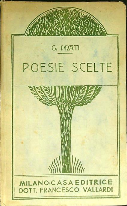 Poesie scelte - Giovanni Prati - copertina