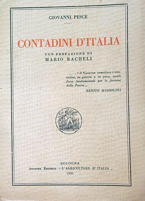 Contadini d'Italia - Giovanni Pesce - copertina