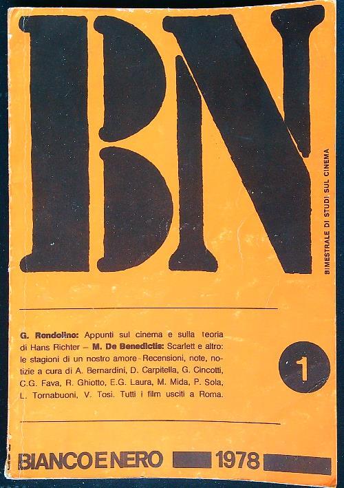 Bianco e nero 1/1978 - copertina