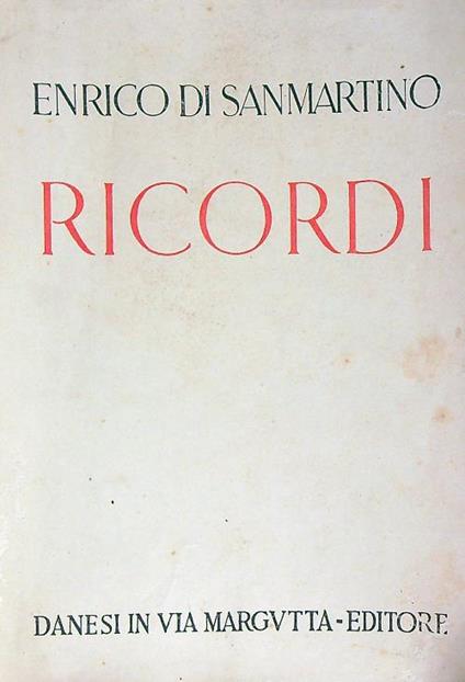 Ricordi - copertina