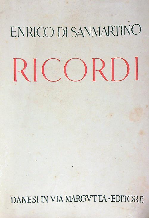 Ricordi - copertina