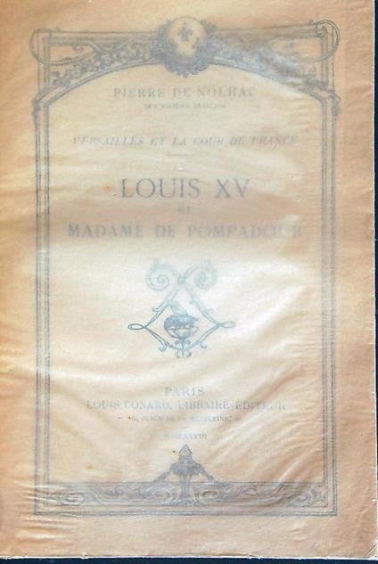Louis XV et Madame de Pompadour - copertina