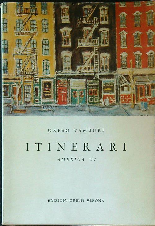 Itinerari - America '57 - Orfeo Tamburi - copertina