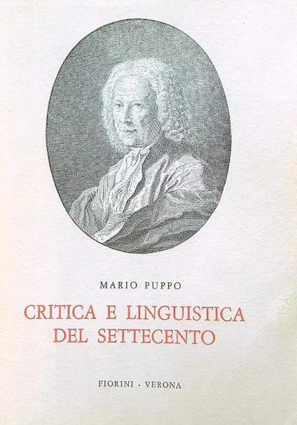 Critica e linguistica del Settecento - Mario Puppo - copertina