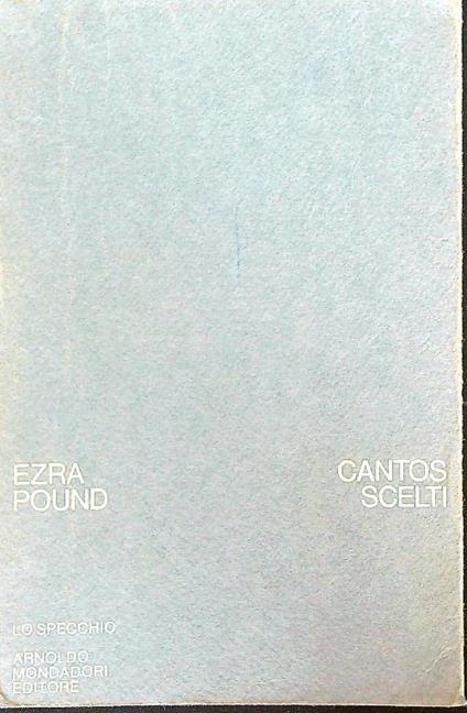 Cantos scelti - Ezra Pound - copertina