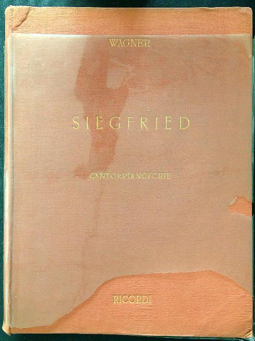 Siegfried. Canto e pianoforte - Richard Wagner - copertina