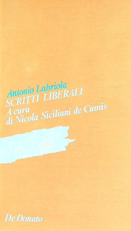 Scritti liberali - Antonio Labriola - copertina