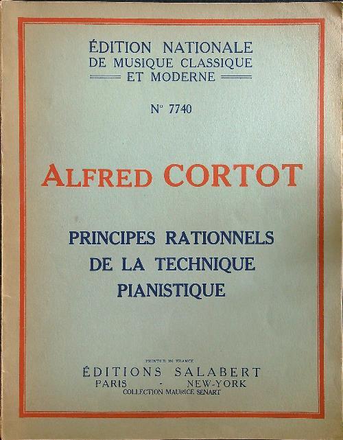 Principes rationnels de la technique pianistique - Alfred Cortot - copertina