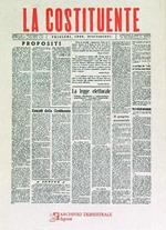 La Costituente: problemi, idee, discussioni : 1945-1946