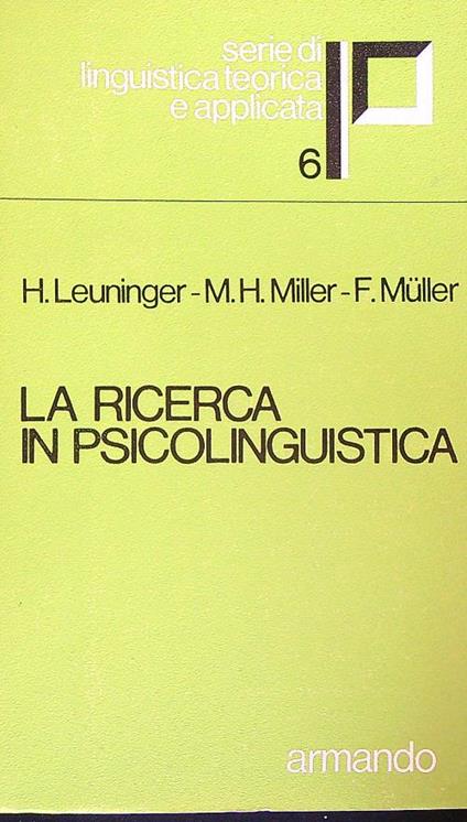 La ricerca in psicolinguistica - copertina
