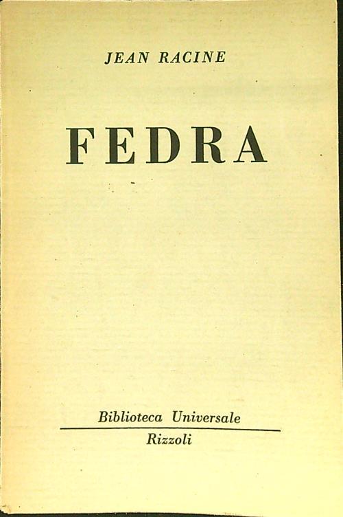 Fedra - Jean Racine - copertina