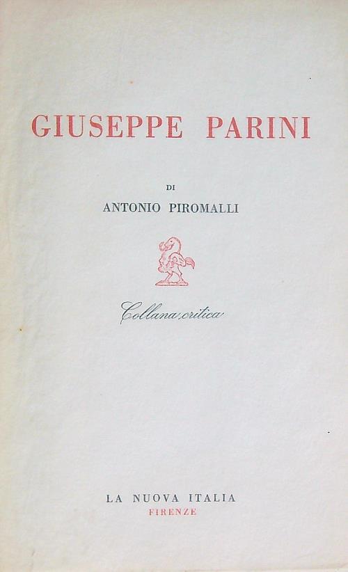 Giuseppe Parini - Antonio Piromalli - copertina