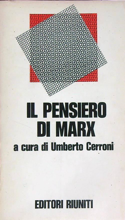 Il Pensiero di marx - Umberto Cerroni - copertina