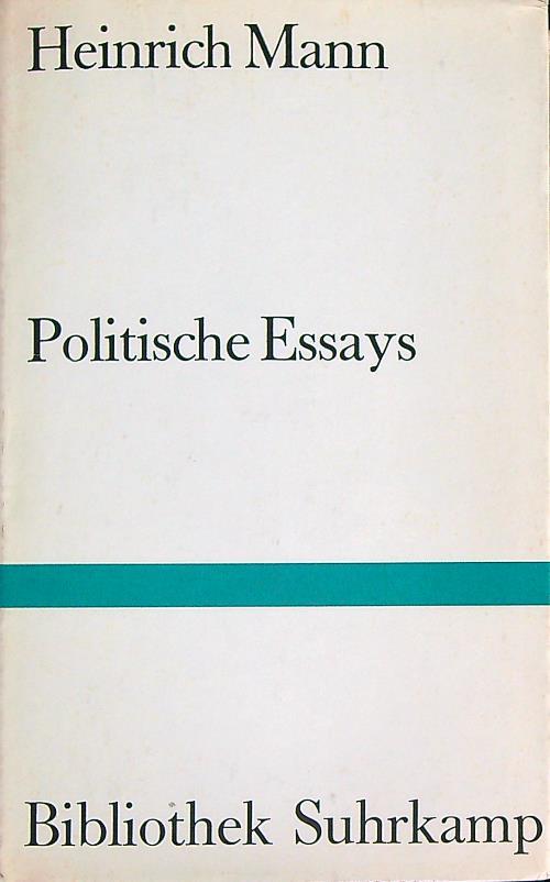 Politische Essays - Heinrich Mann - copertina