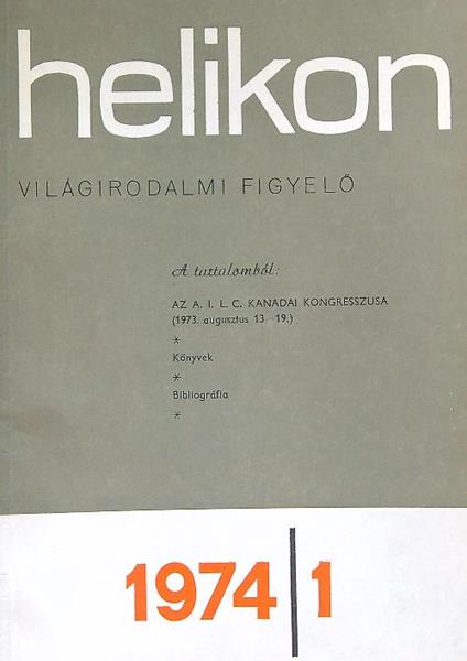 Helikon 1/1974 - copertina