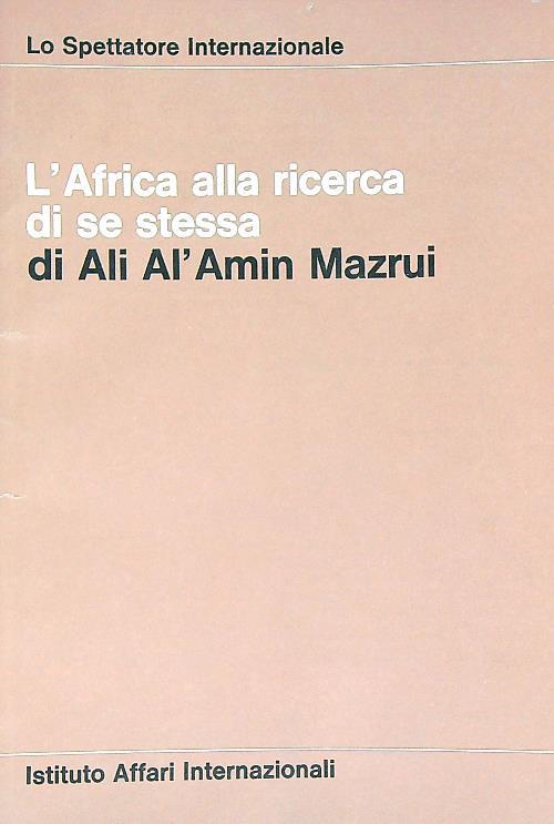 L' Africa alla ricerca di se stessa - copertina