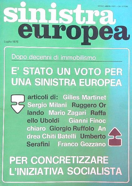 Sinistra europea 188/Luglio 1975 - copertina