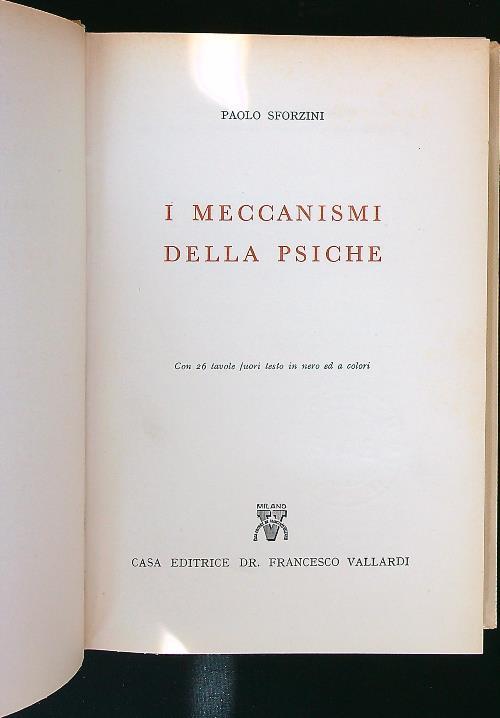 I meccanismi della psiche - Paolo Sforzini - copertina