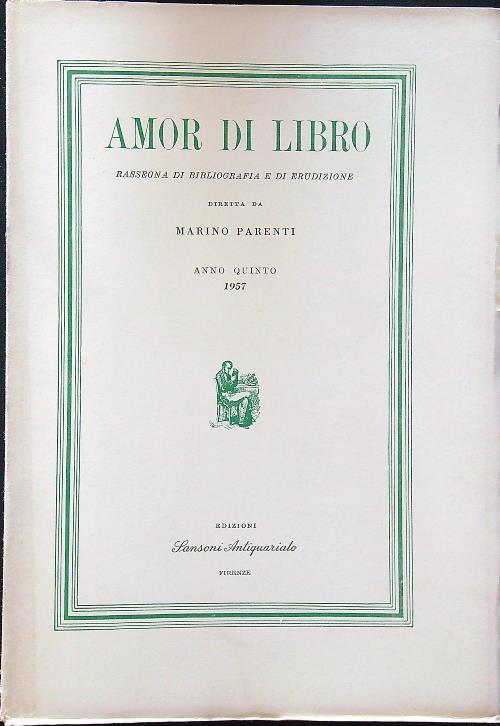 Amor di Libro. Anno quinto - Marino Parenti - copertina