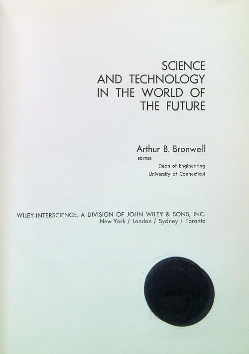 Science and technology in the world of the future - copertina