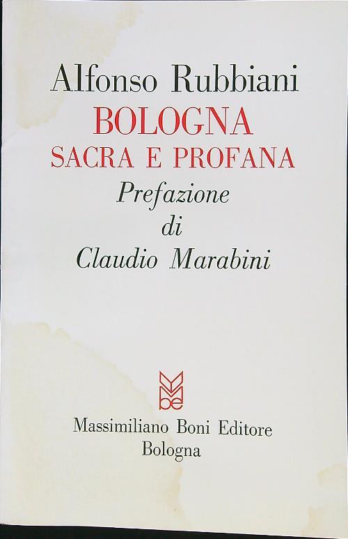 Bologna sacra e profana - Alfonso Rubbiani - copertina