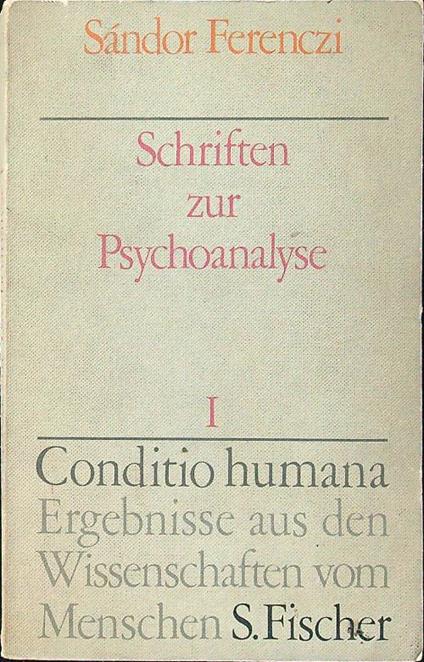 Schriften zur psychoanalyse I - Sándor Ferenczi - copertina