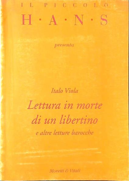Lettura in morte di un libertino - Italo Viola - copertina