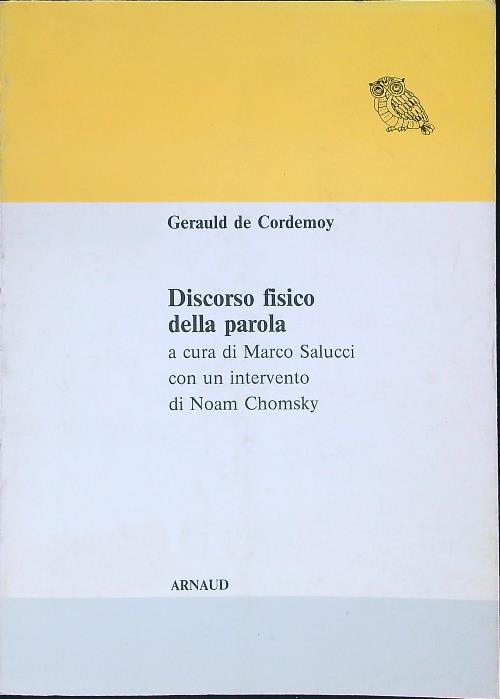 Discorso fisico della parola - Gérauld de Cordemoy - copertina