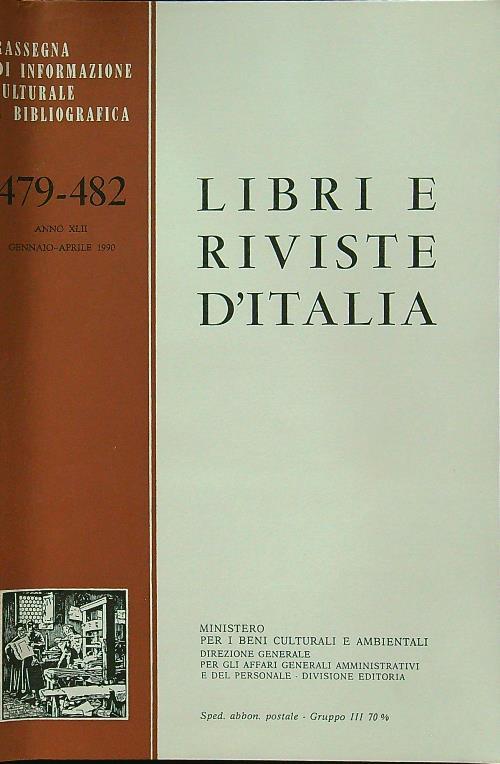 Libri e riviste d'Italia 479-482 1990 - Libro Usato - ND - | IBS