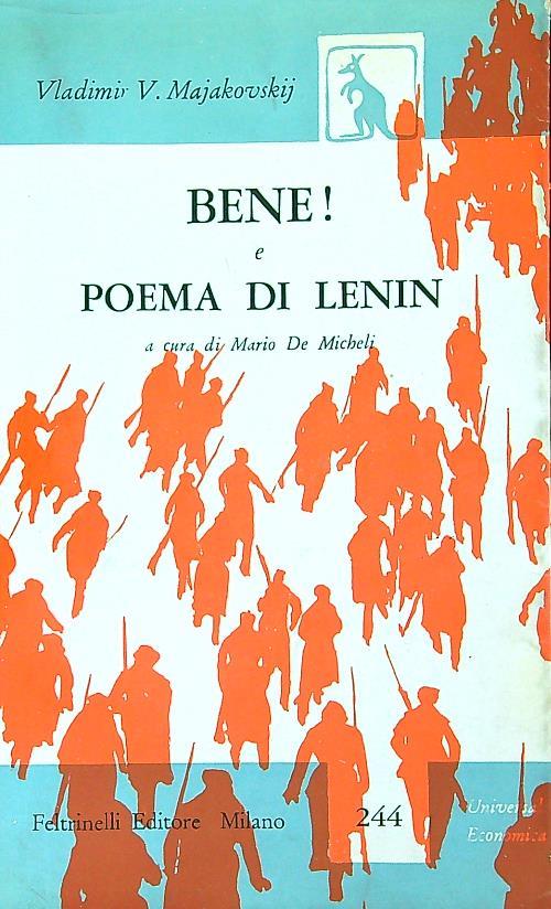 Bene! Poema di Lenin - Vladimir Majakovskij - copertina