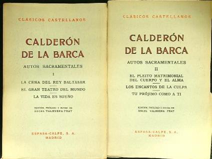 Calderon de la Barca 2vv - copertina