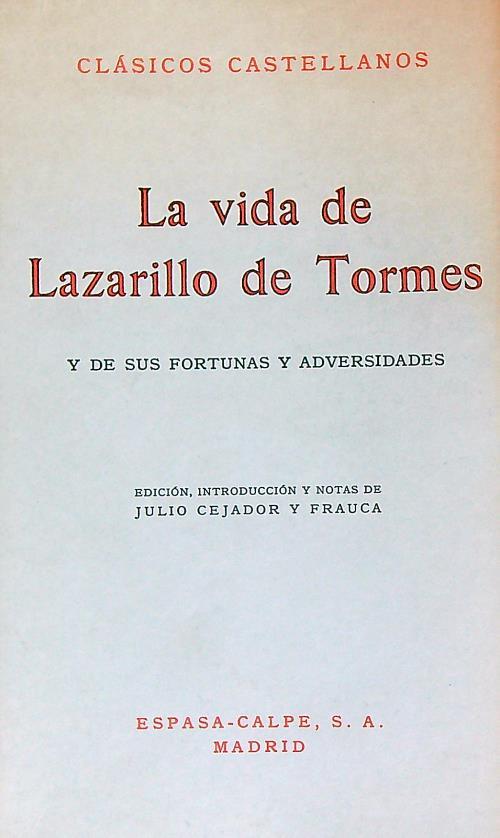 La vida de Lazarillo de Tormes - copertina