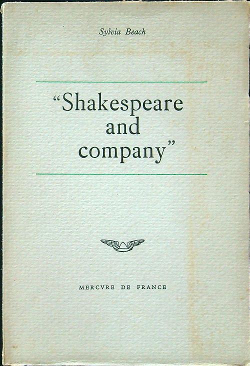 Shakespeare and company - Sylvia Beach - copertina