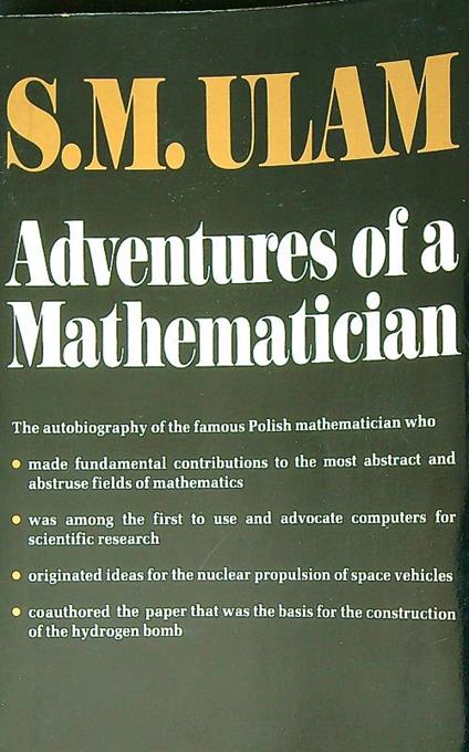 Adventures of a Mathematician - copertina