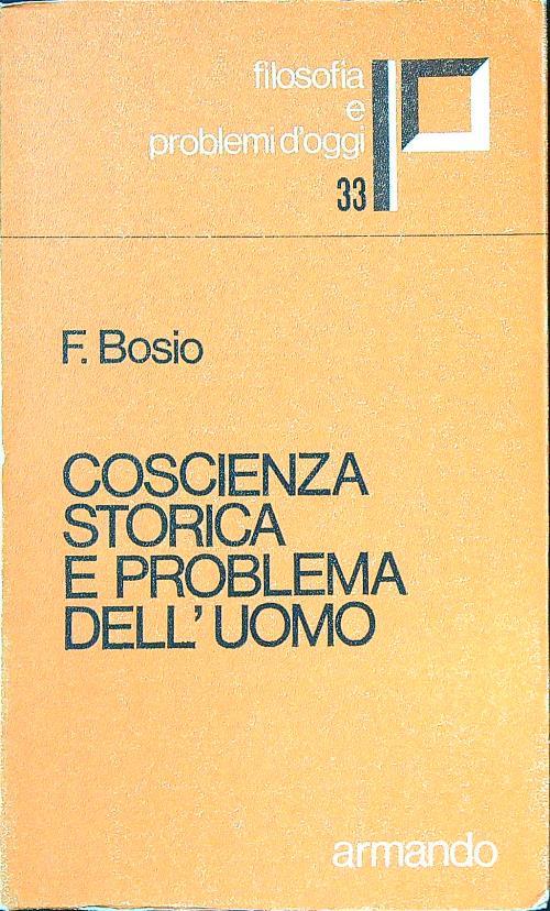 Coscienza storica e problema dell'uomo - copertina