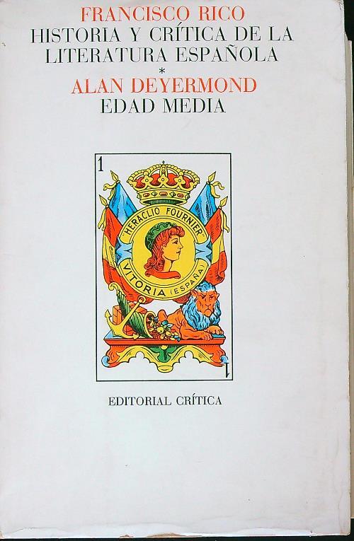 Historia y crítica de la literatura espanola. vol 1 - copertina