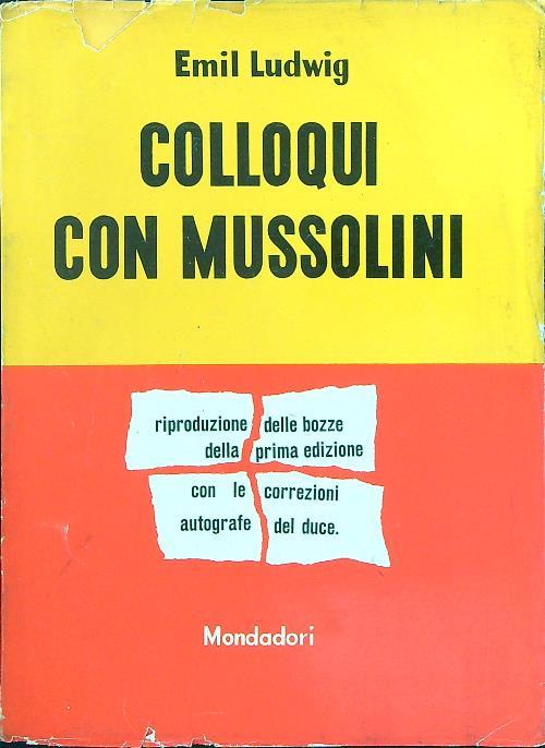 Colloqui con Mussolini - Emil Ludwig - copertina