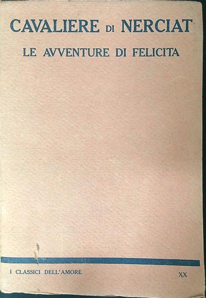 Le avventure di felicità - Andrea De Nerciat - copertina
